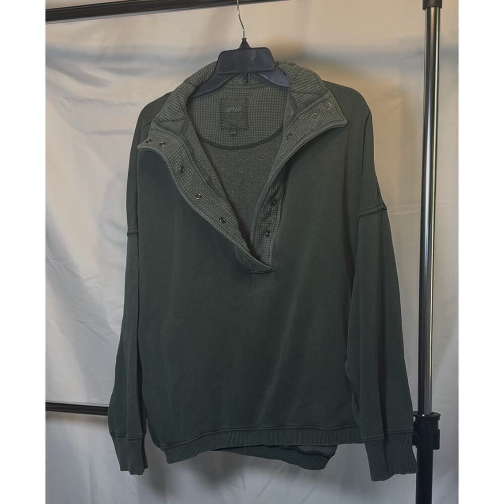 Aerie Button up sweater Green Size XL